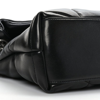 Saint Laurent Lambskin Quilted Small Loulou Puffer Monogram Chain Satchel Black 8 of 9