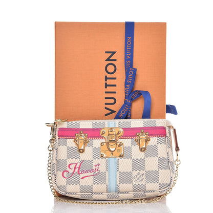 Louis Vuitton Damier Azur Summer Trunks Hawaii Mini Pochette Accessories 8 of 8