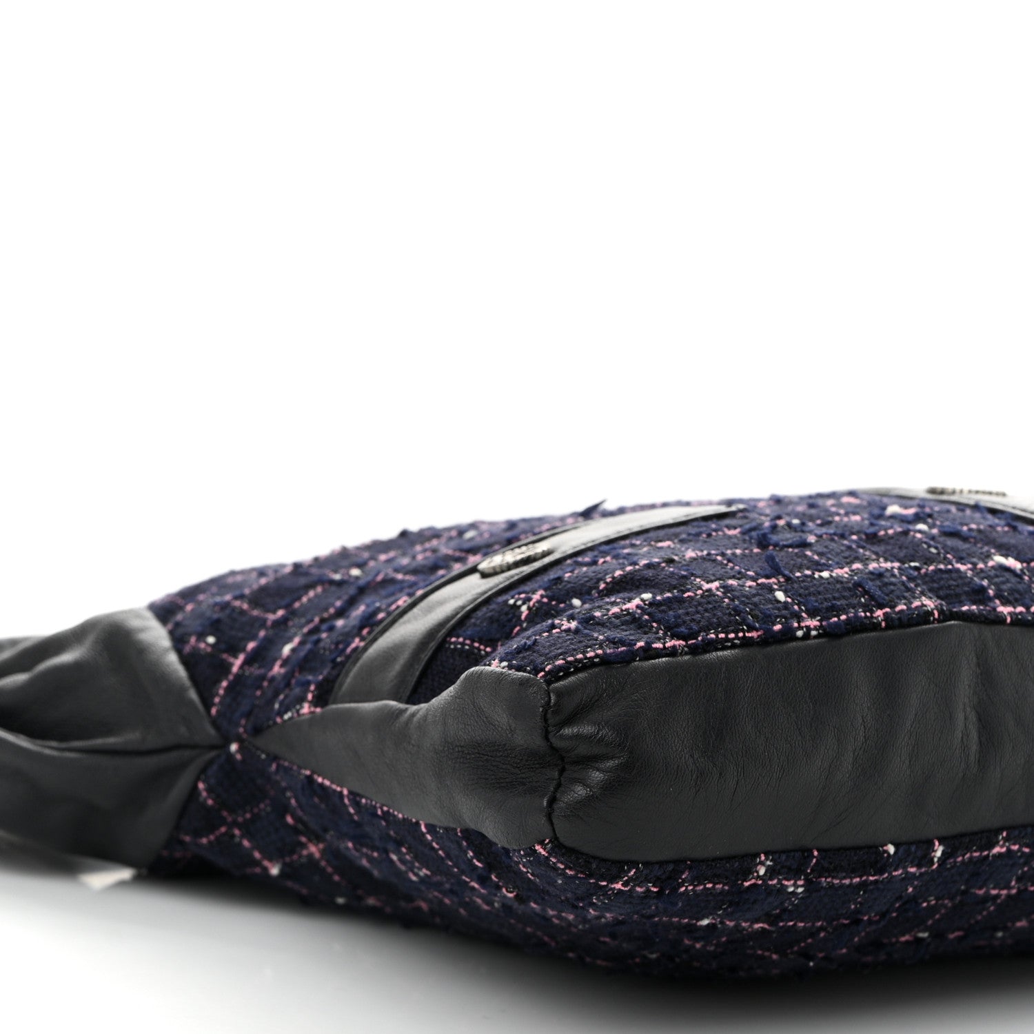 Chanel Tweed Lambskin Small Girl Bag Navy Blue Pink 9 of 10