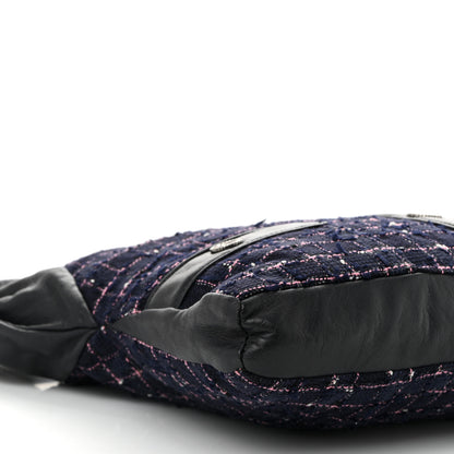 Chanel Tweed Lambskin Small Girl Bag Navy Blue Pink 9 of 10