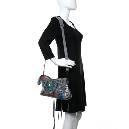 Balenciaga Agneau Graffiti All Over Classic Hardware S City Grey 2 of 11