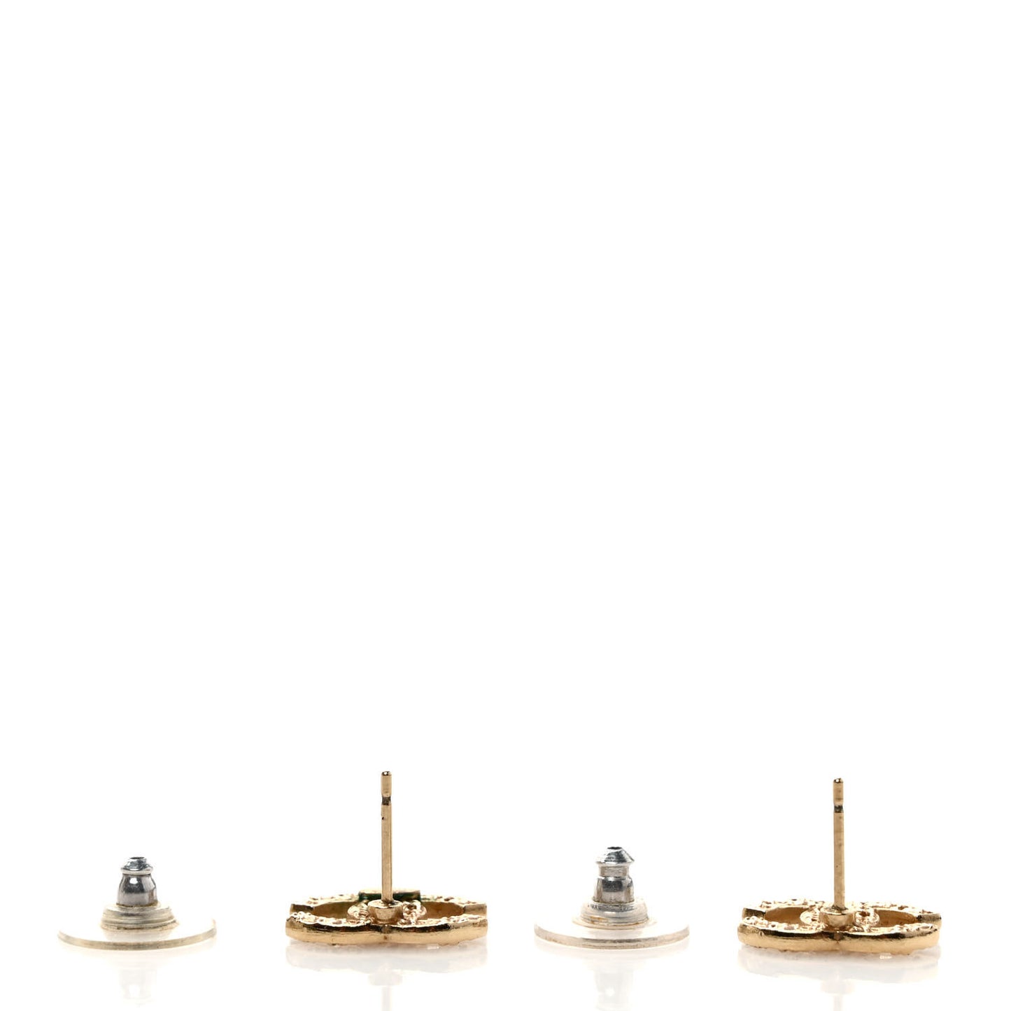 Textured CC Earrings Gold