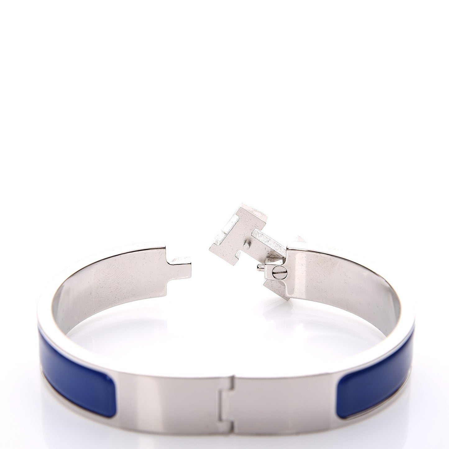 Narrow Enamel Clic Clac H Bracelet PM Bleu Royal