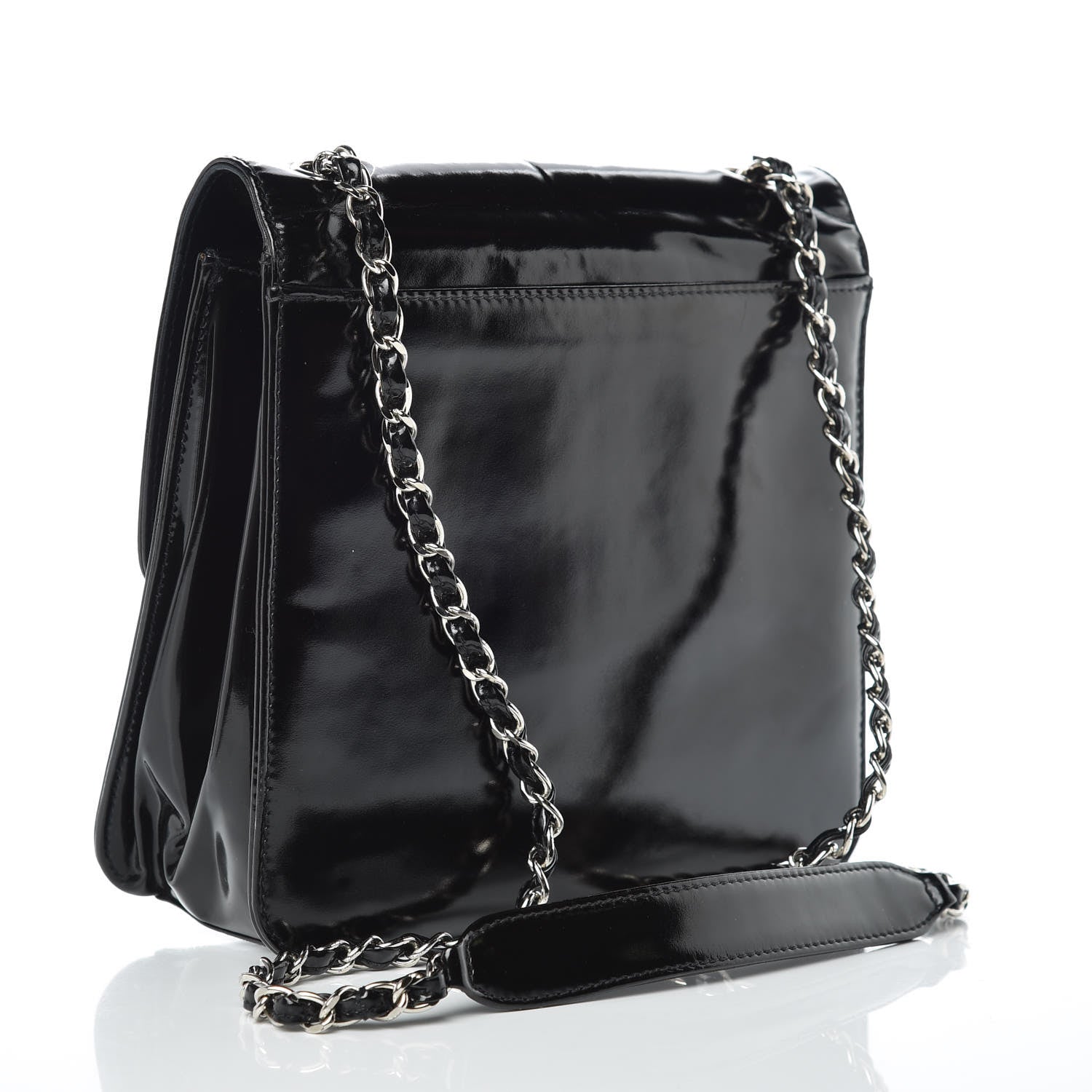 Chanel Glazed Calfskin Single Flap Black 3 of 15