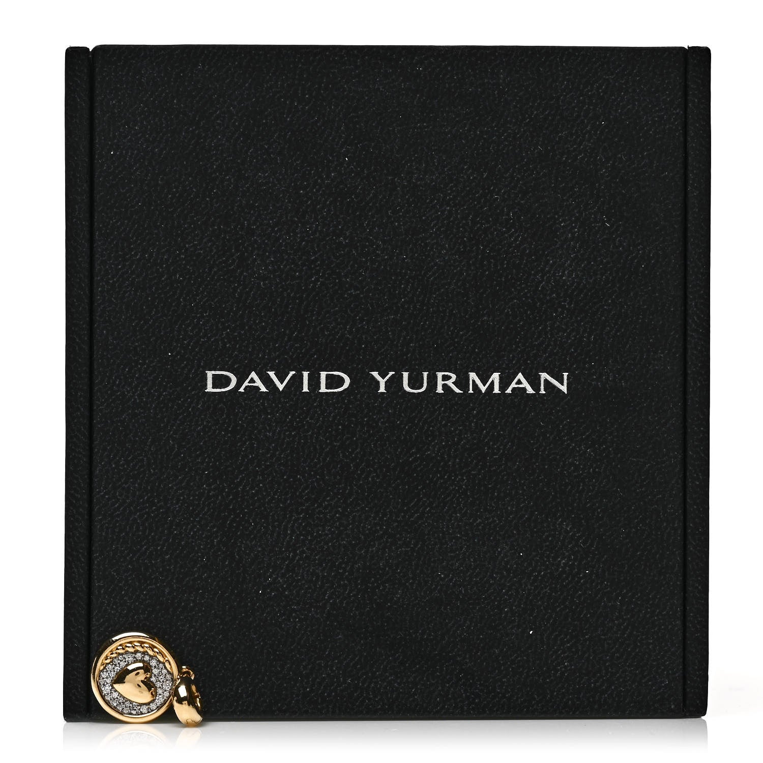 David Yurman 18K Yellow Gold Diamond SY Heart Amulet Pendant 5 of 5
