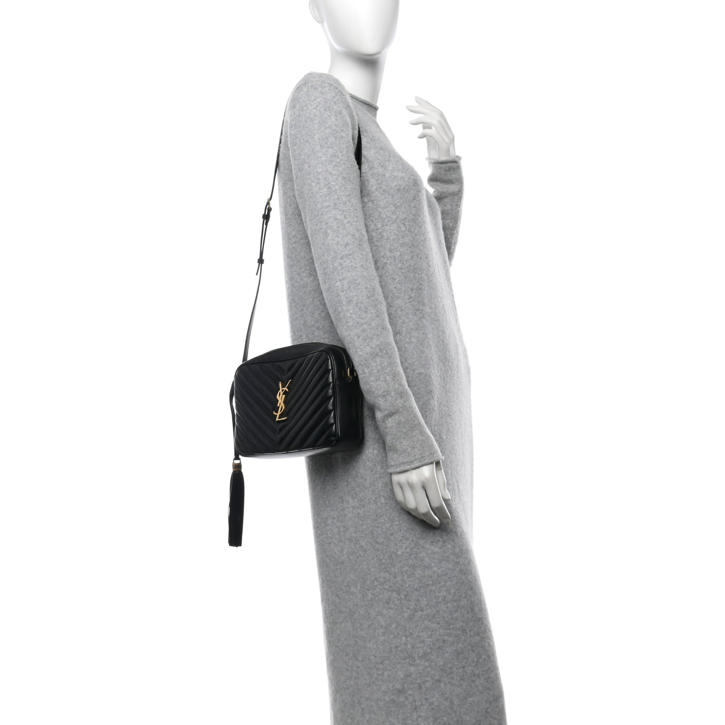 Calfskin Matelasse Monogram Lou Camera Bag Black