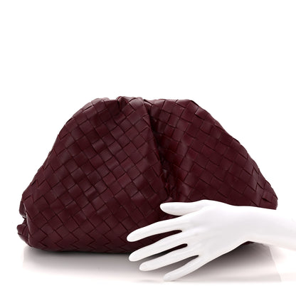 Bottega Veneta Nappa Maxi Intrecciato The Pouch Oversized Clutch Bordeaux 2 of 10