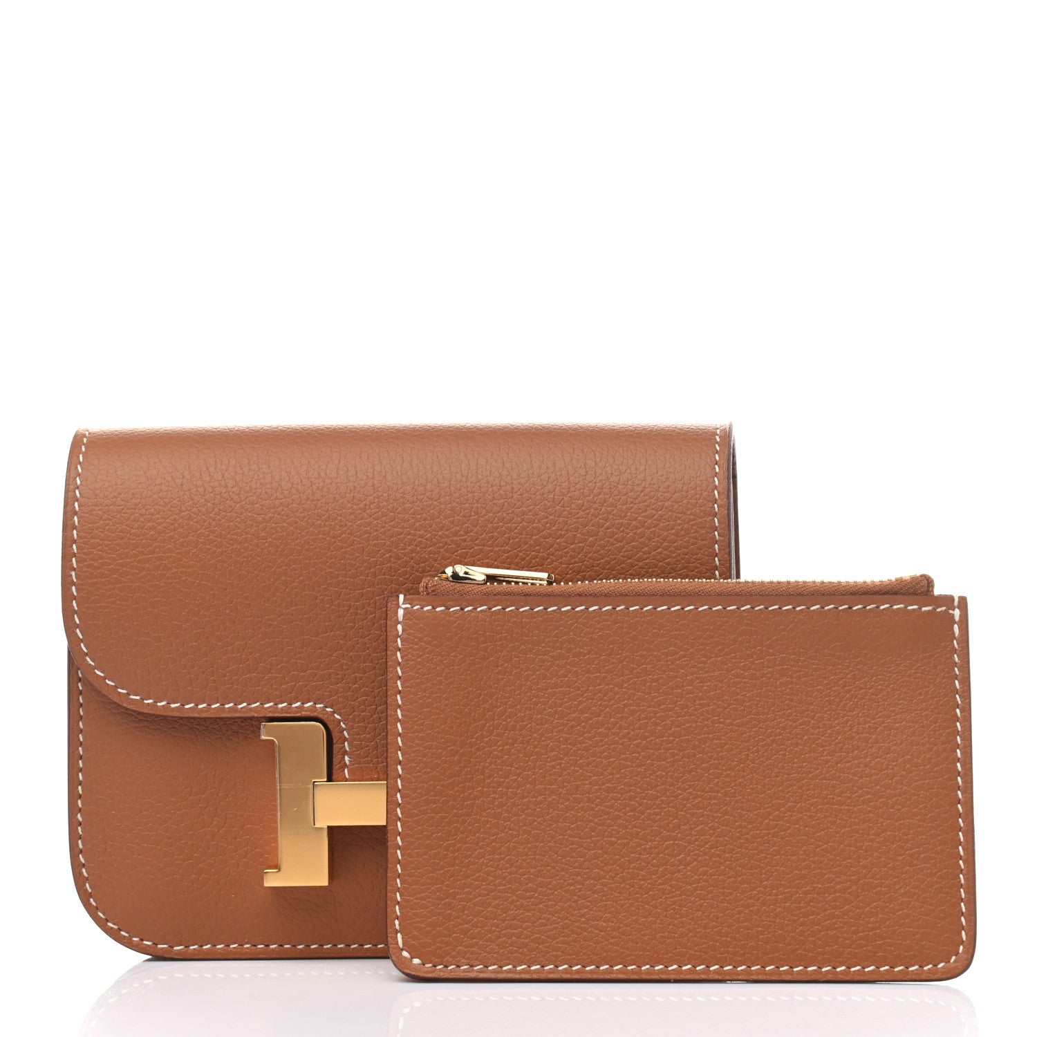 Hermes Evercolor Constance Slim Wallet Gold 2 of 7