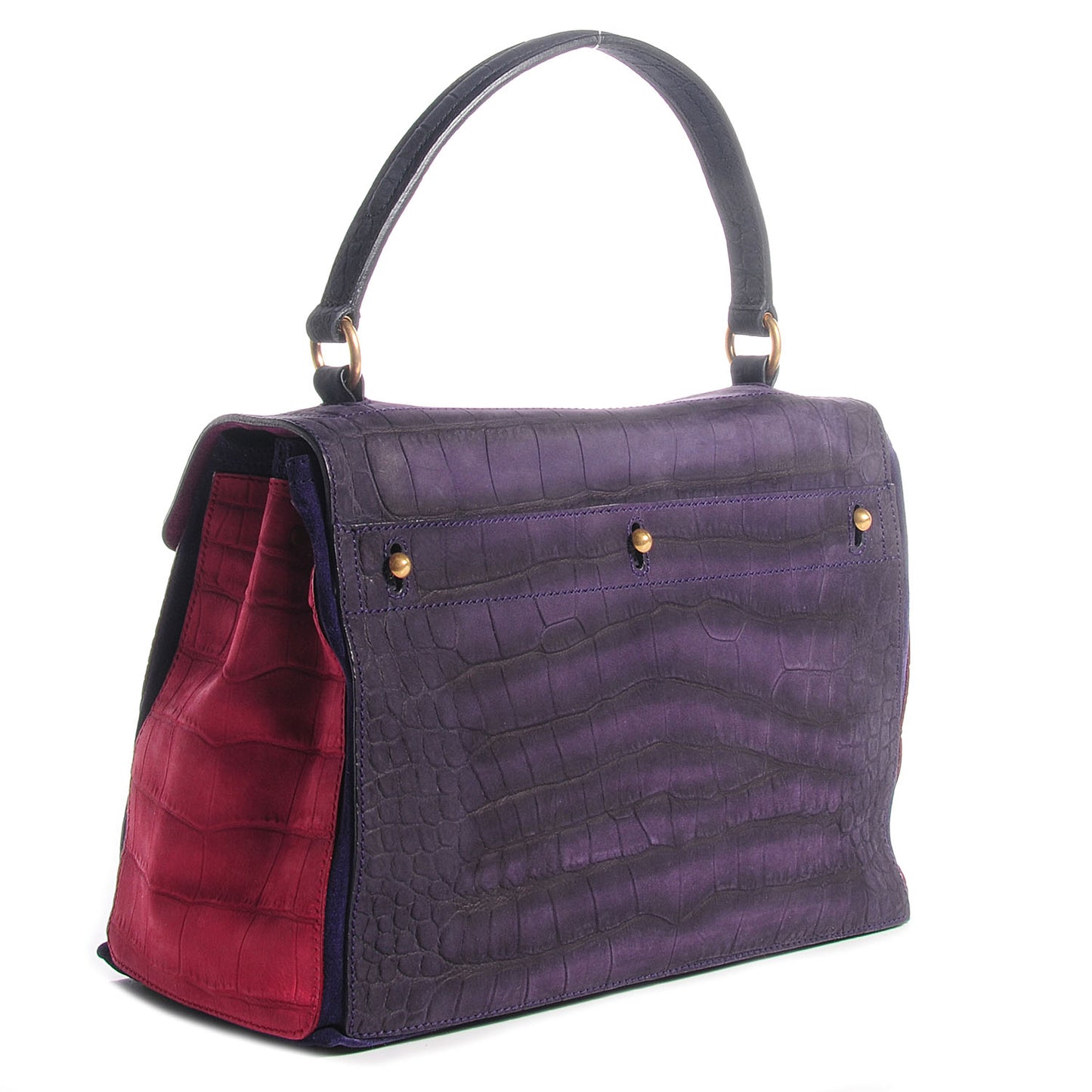 Nubuck Crocodile Embossed Medium Muse Two Mauve Fuschia
