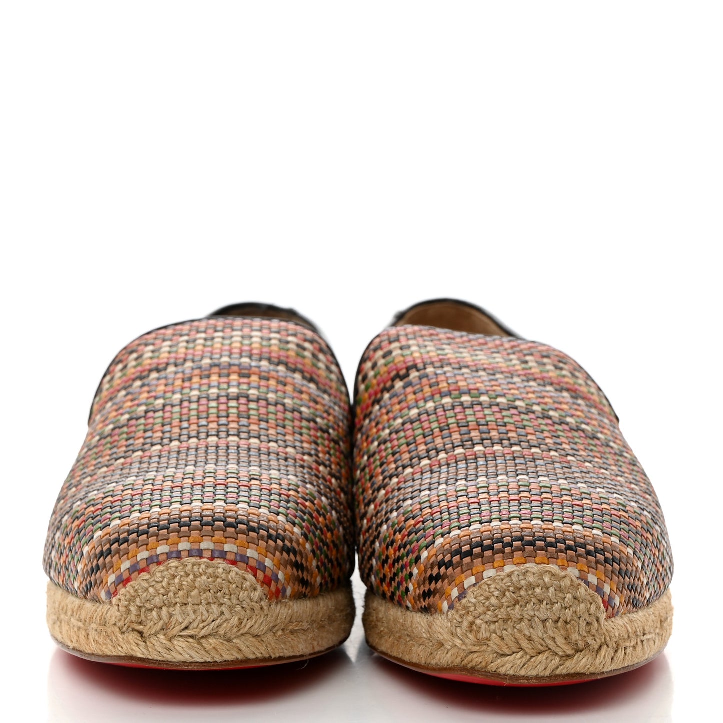 Raffia Mens Relax Flat Espadrilles 44 Multicolor