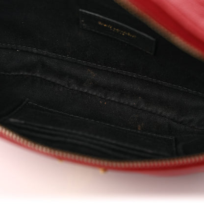 Saint Laurent Grain De Poudre Monogram Belt Bag Rouge Eros 10 of 10