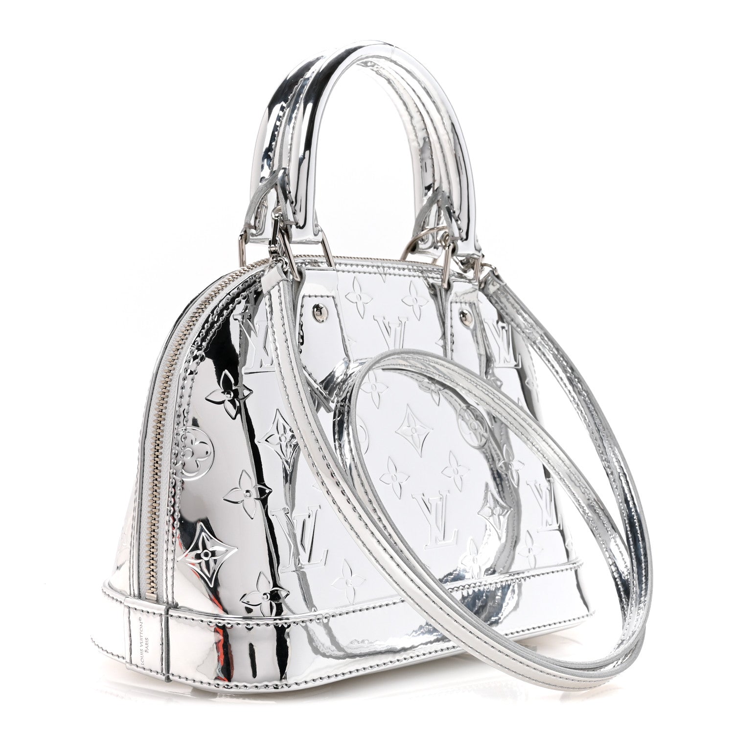 Louis Vuitton Monogram Miroir Alma BB Silver 3 of 10