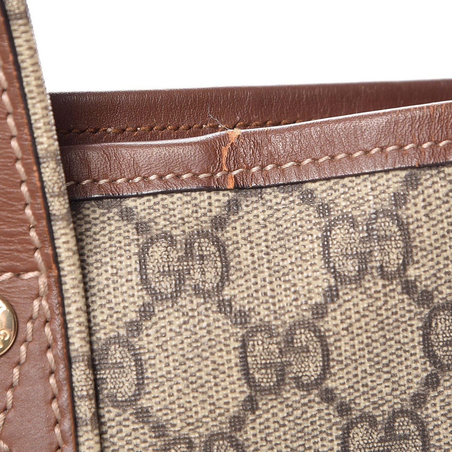 GG Plus Monogram Medium Signature Web Loop Tote Brown