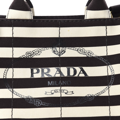 Prada Canapa Striped Logo Tote Tabacco 15 of 15