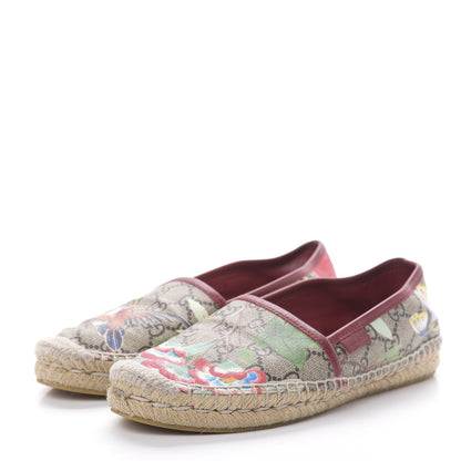 Gucci GG Supreme Monogram Blooms Espadrilles 36.5 Beige Multicolor Dry Rose 3 of 12