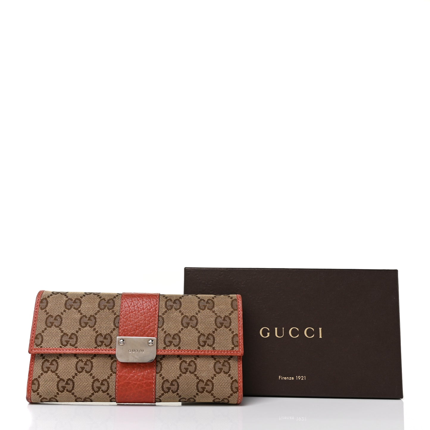 Monogram Continental Flap Wallet Coral