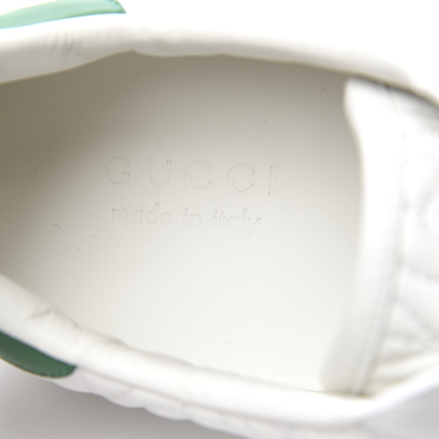 Gucci Nappa G Rhombus Mens Ace Sneakers 11 Great White Green 7 of 9