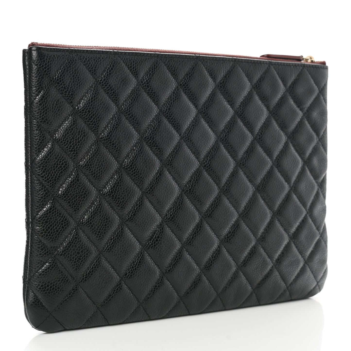 Caviar Quilted Medium Cosmetic Case Black