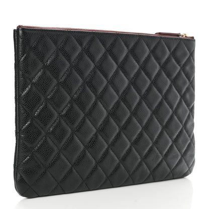 Chanel Caviar Quilted Medium Cosmetic Case Black 3 of 7