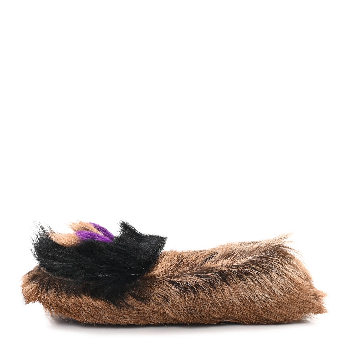 Goat Hair Runway Slippers 35.5 Black Naturale Petunia