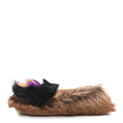 Prada Goat Hair Runway Slippers 35.5 Black Naturale Petunia 1 of 10