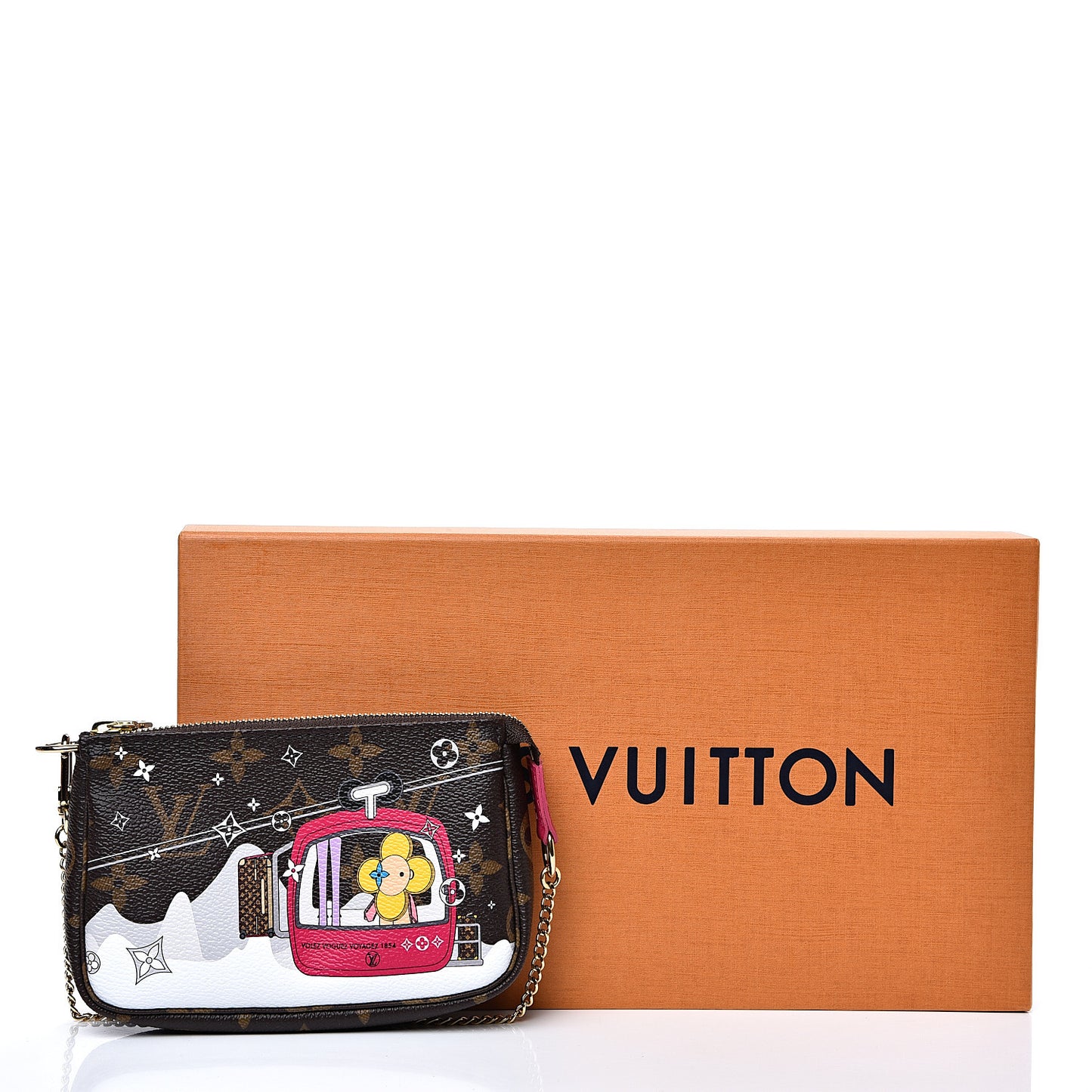 Monogram 2019 Christmas Animation Mini Courchevel Pochette Accessories Fuchsia