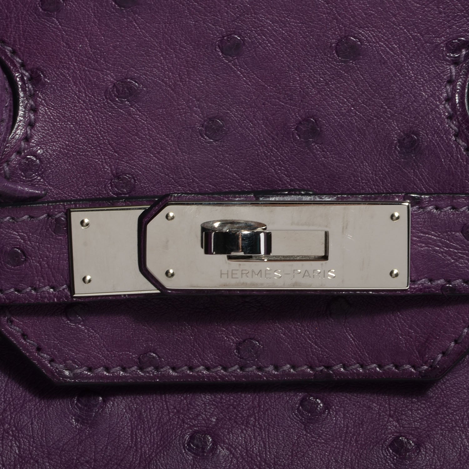 Hermes Ostrich Birkin 30 Violine 7 of 9