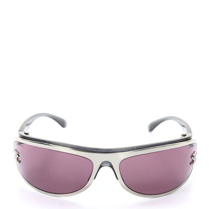 Chanel Shield Crystal CC Sunglasses 4608 Burgundy 2 of 8