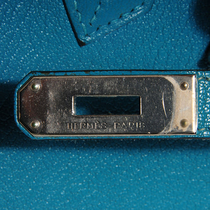 Hermes Chevre de Coromandel Birkin 30 Turquoise 18 of 28