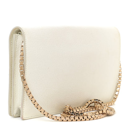 Balenciaga Agneau Gold Metallic Edge Hardware Wallet On Chain White 2 of 13