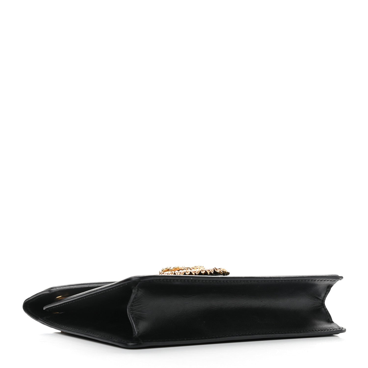 Dolce & Gabbana Smooth Calfskin Small Devotion Envelope Bag Black 4 of 9