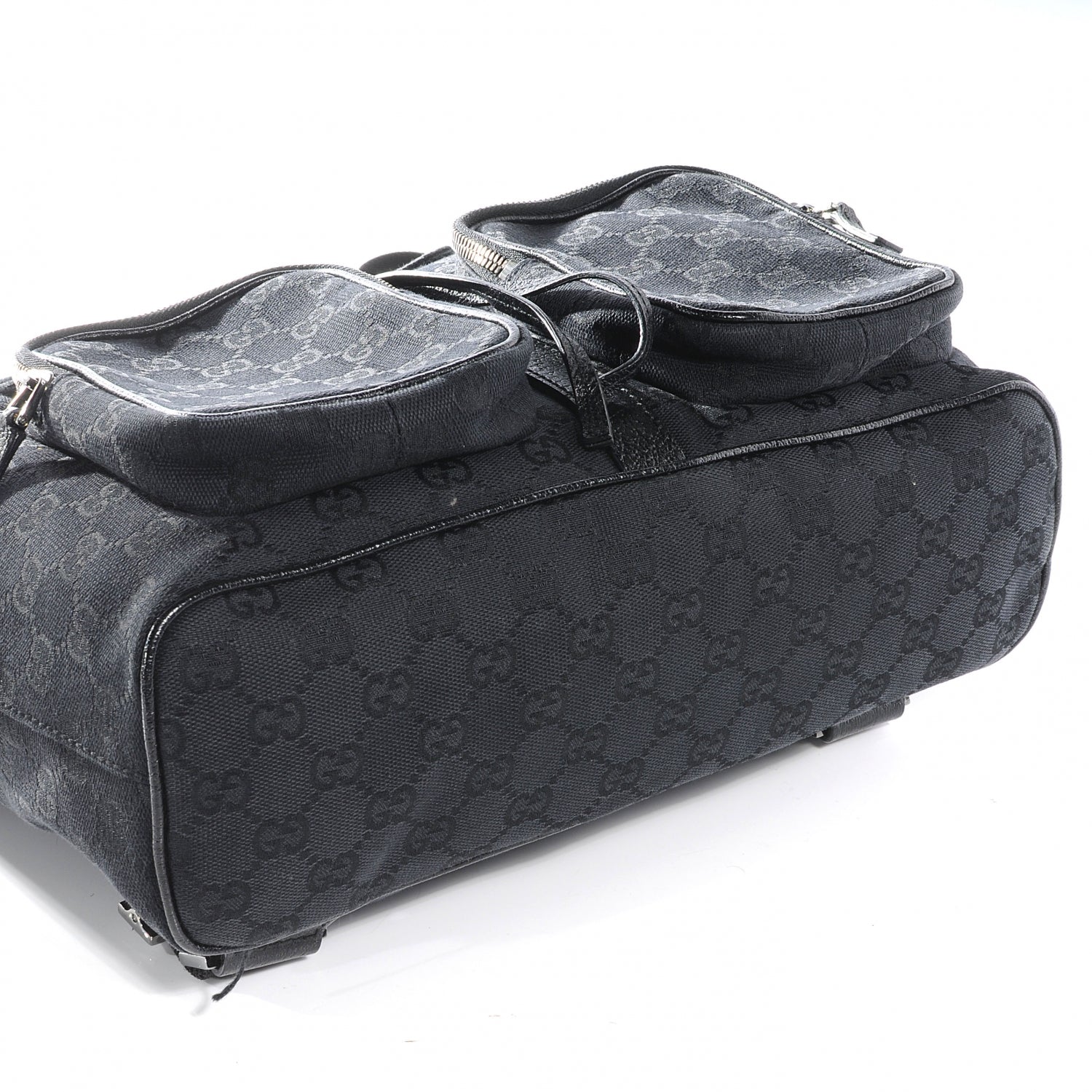 Gucci GG Monogram Single Buckle Backpack Black 6 of 10