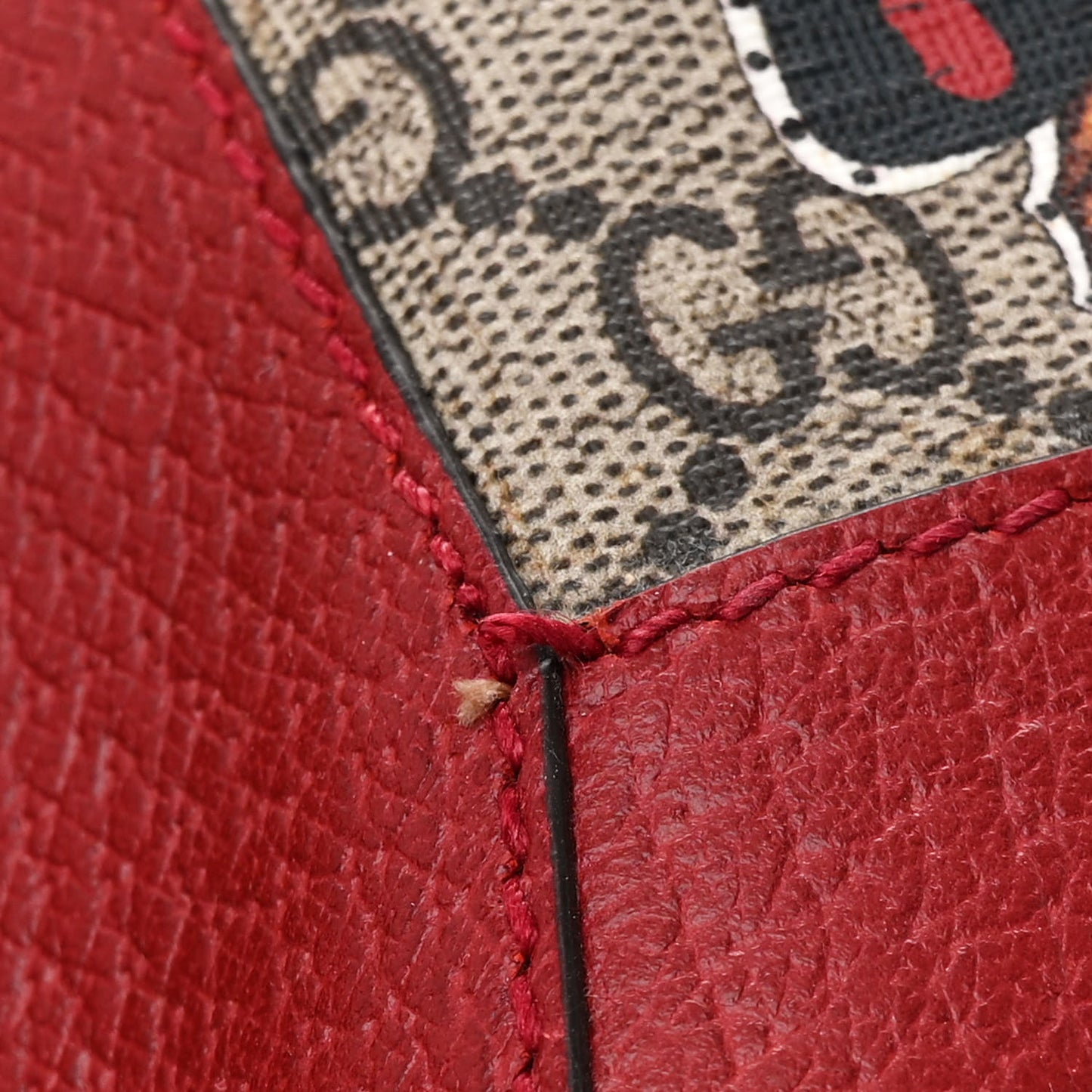 GG Supreme Monogram Flora Web Large Ophidia Tote Red
