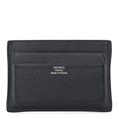 Hermes Evercolor Citizen Twill Card Case Bleu Nuit Vert Moyen Bleu Saphir 1 of 13