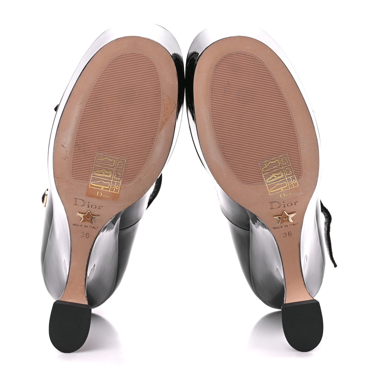 Patent Calfskin Aime Ankle Sandals 36 Black