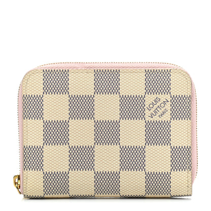 Louis Vuitton Damier Azur Zippy Coin Purse Rose Ballerine 1 of 7