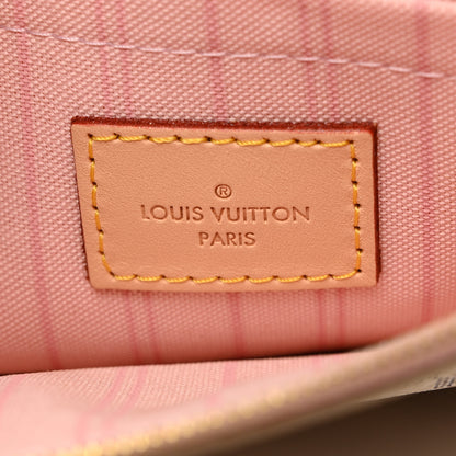 Louis Vuitton Damier Azur Neverfull MM GM Pochette Rose Ballerine 6 of 8
