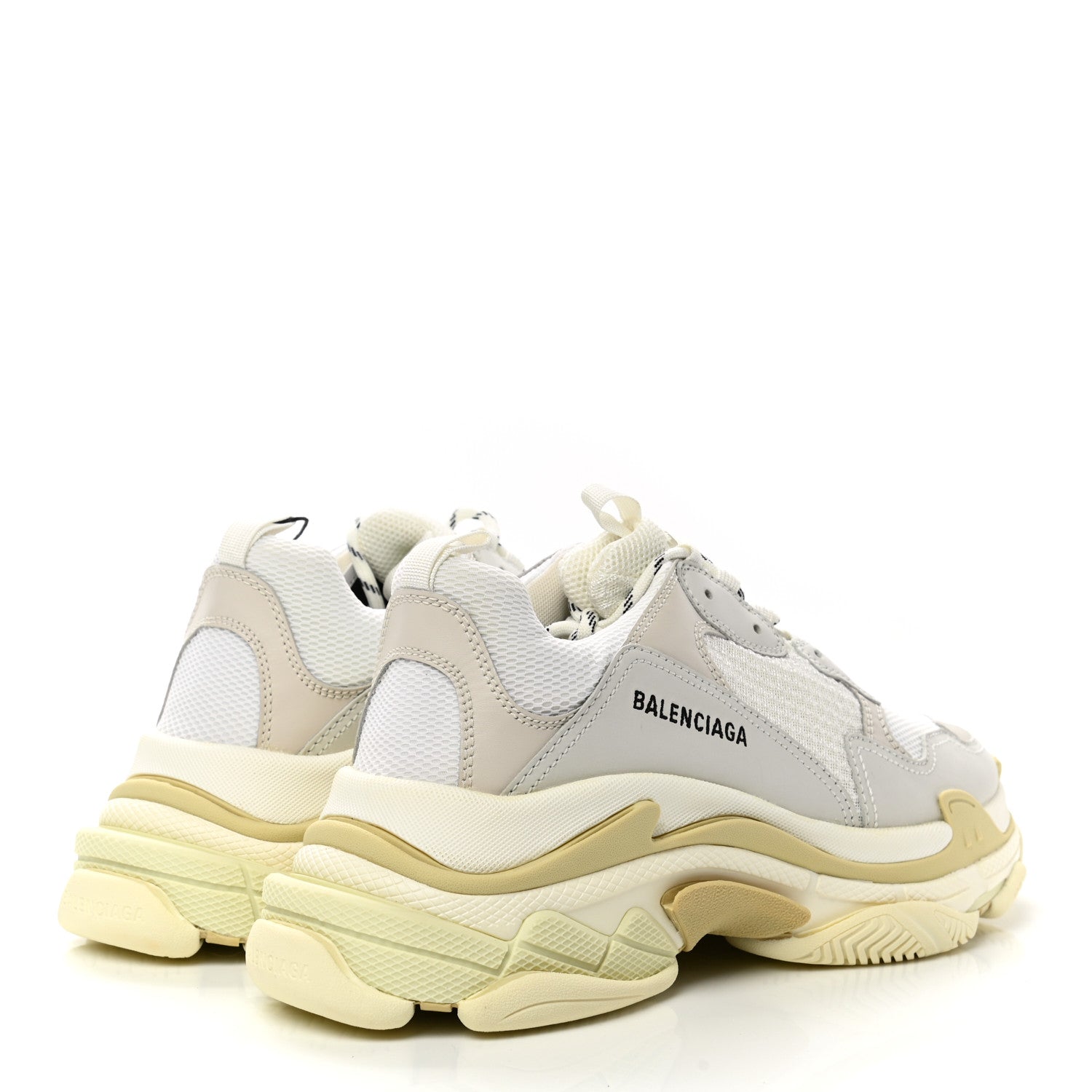 Balenciaga Fabric Mesh Mens Triple S Sneakers 43 White 4 of 9