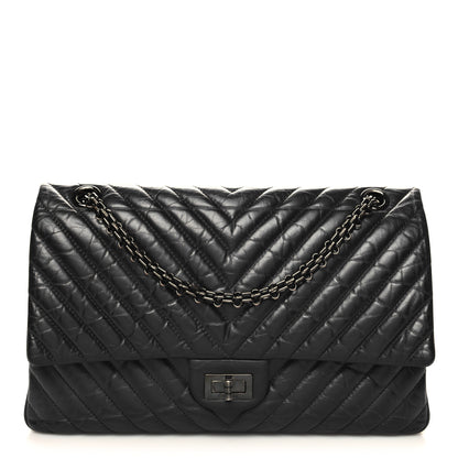 Chanel Aged Calfskin Chevron Quilted 2.55 Reissue 226 So Black 1 of 10