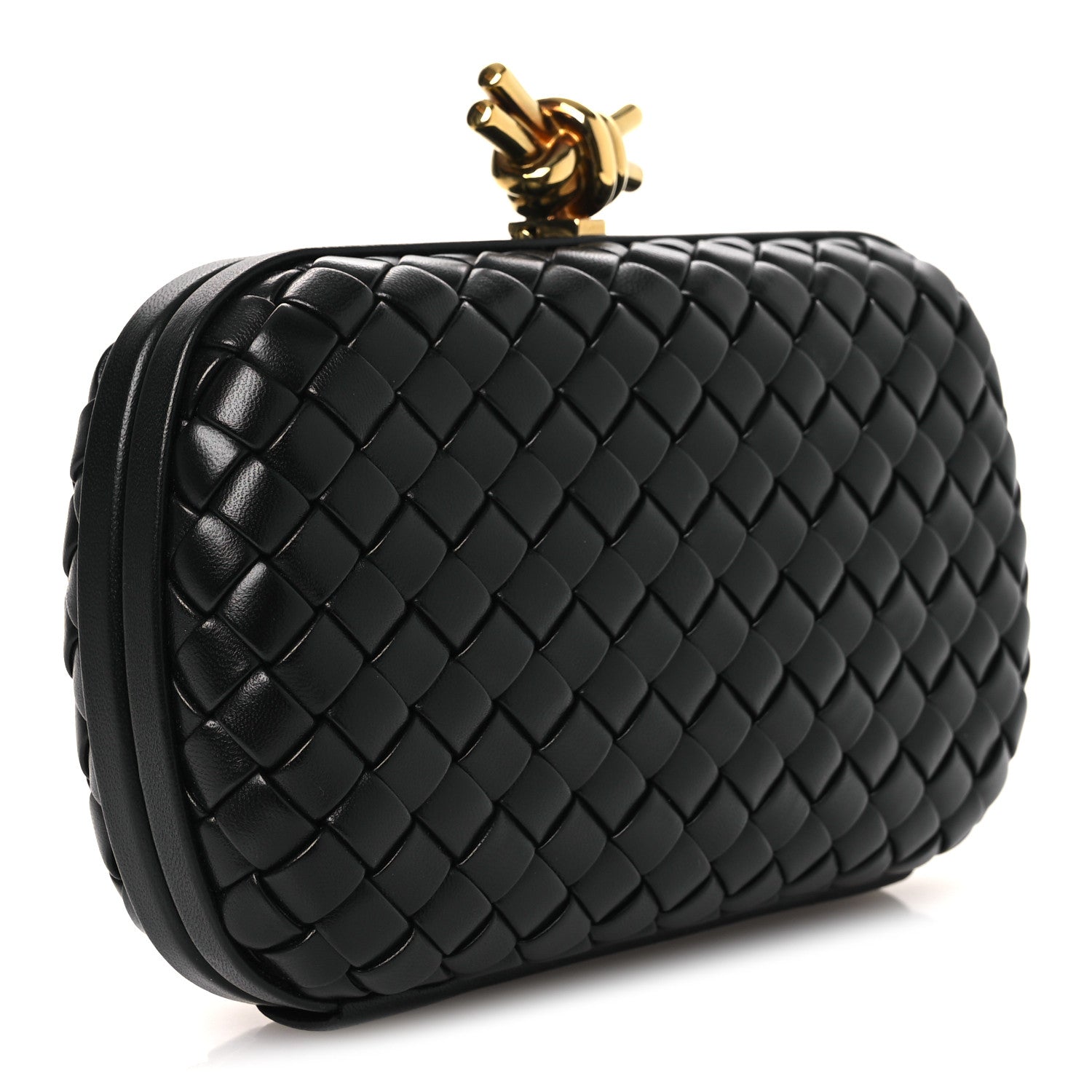 Bottega Veneta Nappa Intrecciato Knot Clutch Black 3 of 11