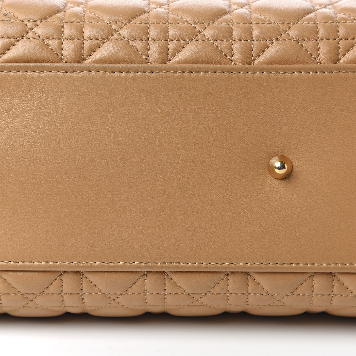 Lambskin Cannage Large Dior Soft Shopping Tote Beige