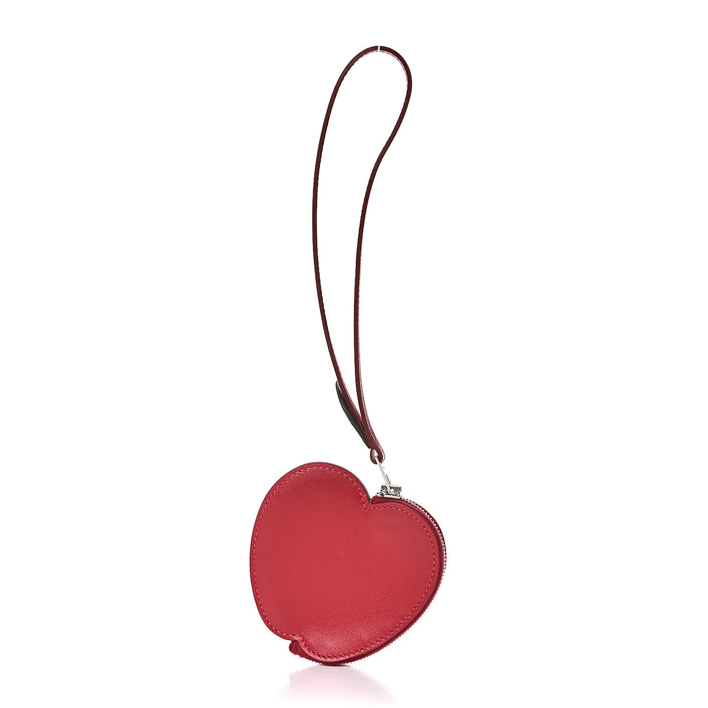 Tadelakt Tutti Frutti Pomme Coin Purse Wristlet Rouge Vif