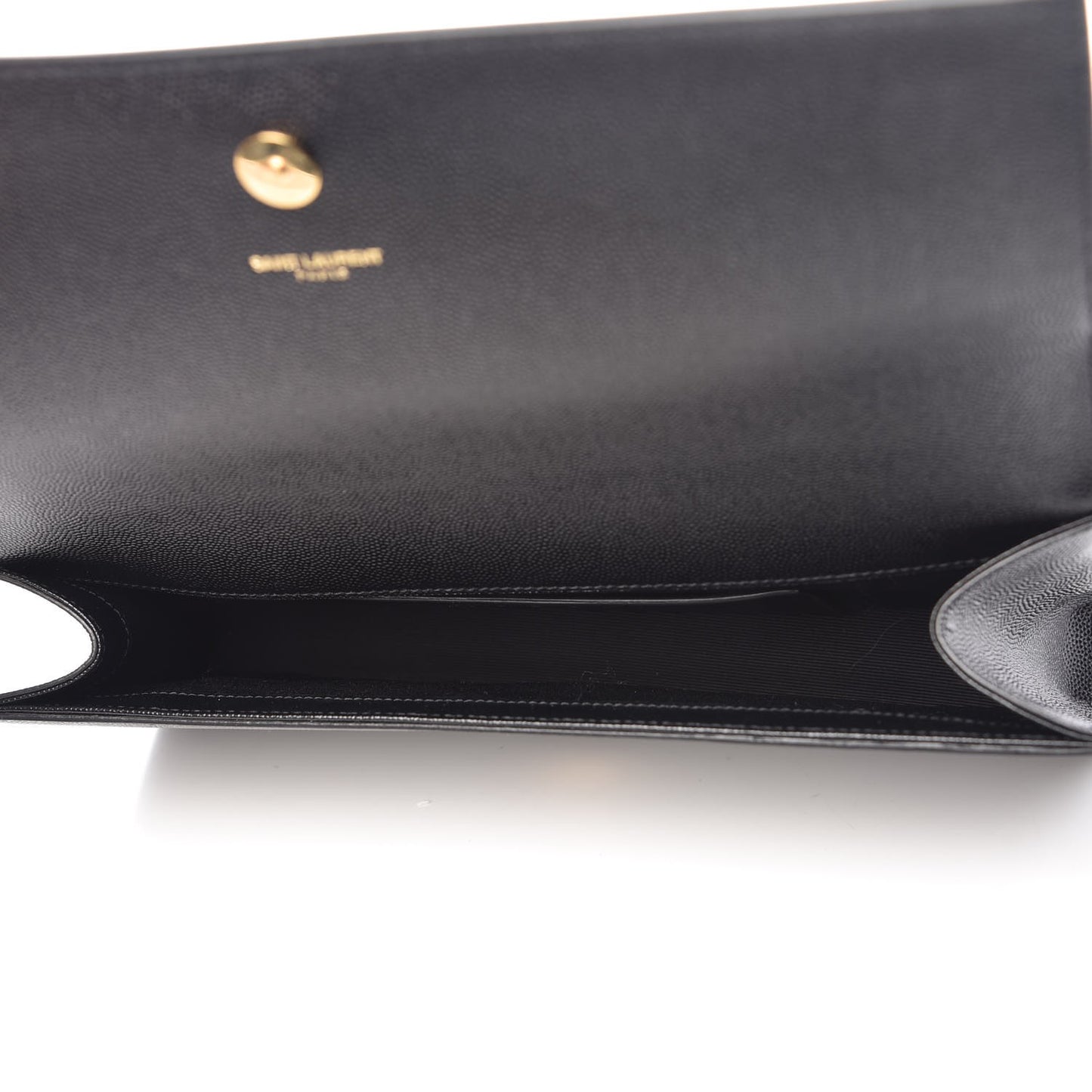 Grain De Poudre Monogram Cassandre Clutch Black