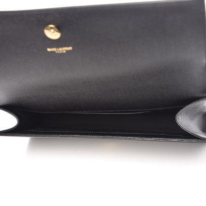 Saint Laurent Grain De Poudre Monogram Cassandre Clutch Black 5 of 9
