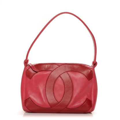 Chanel Lambskin CC Stitched Small Shoulder Bag Red Pink 1 of 13