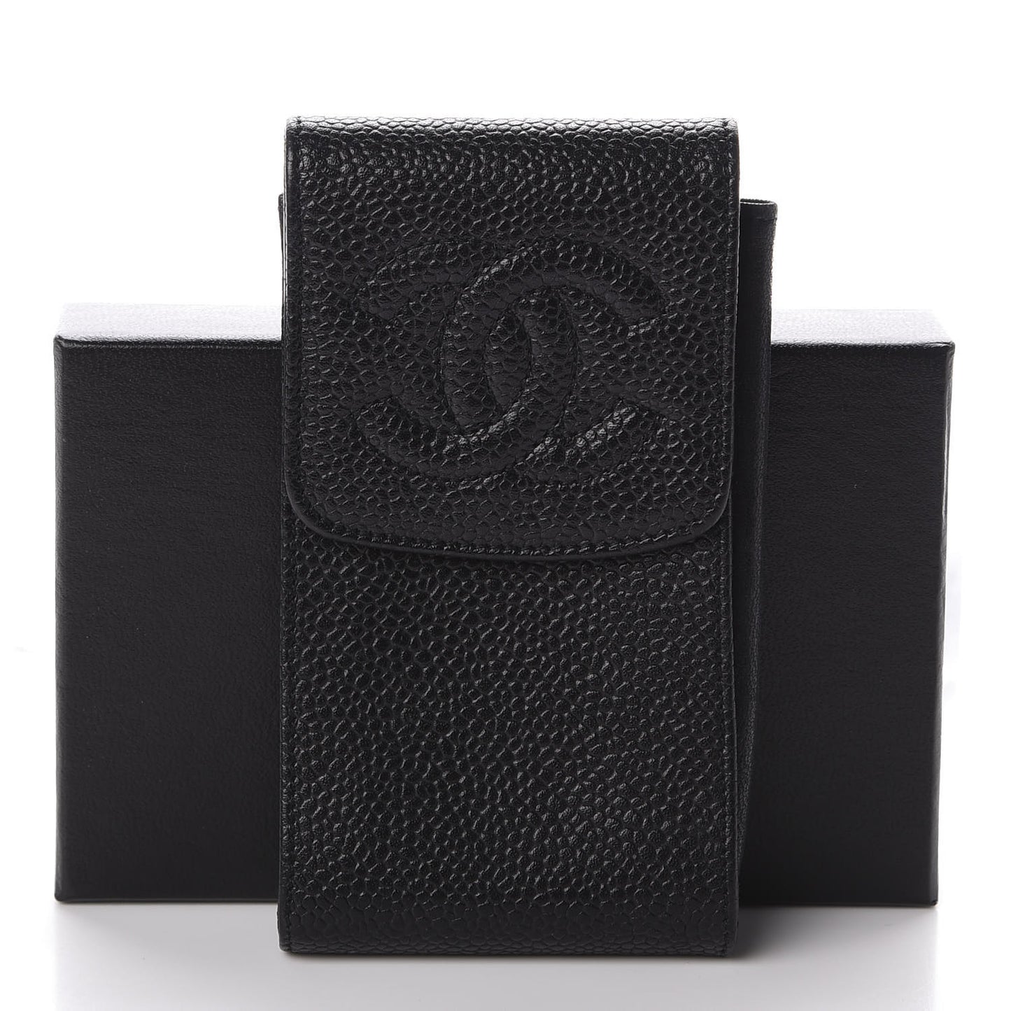 Caviar Timeless CC Key Holder Bag Charm Black