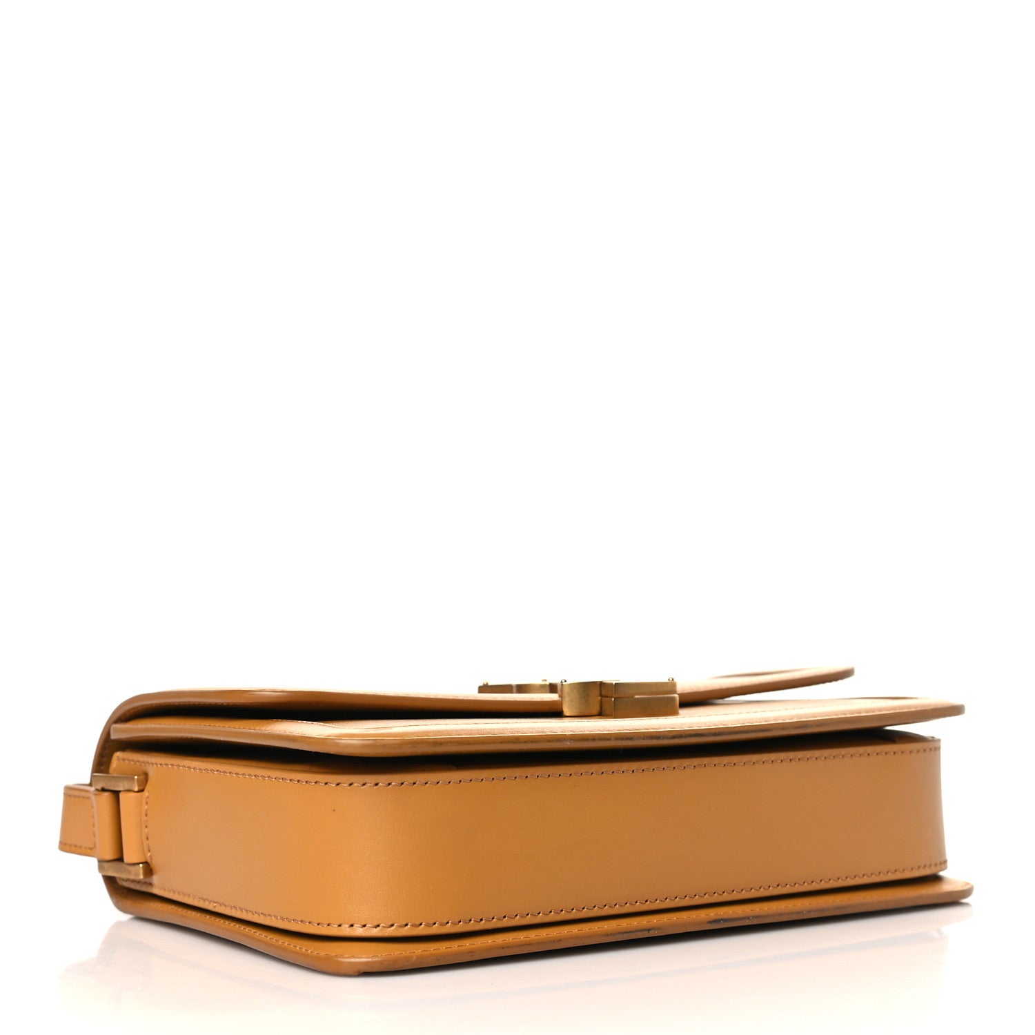 Saint Laurent Box Calfskin Monogram Medium Solferino Satchel Dark Sun 4 of 8