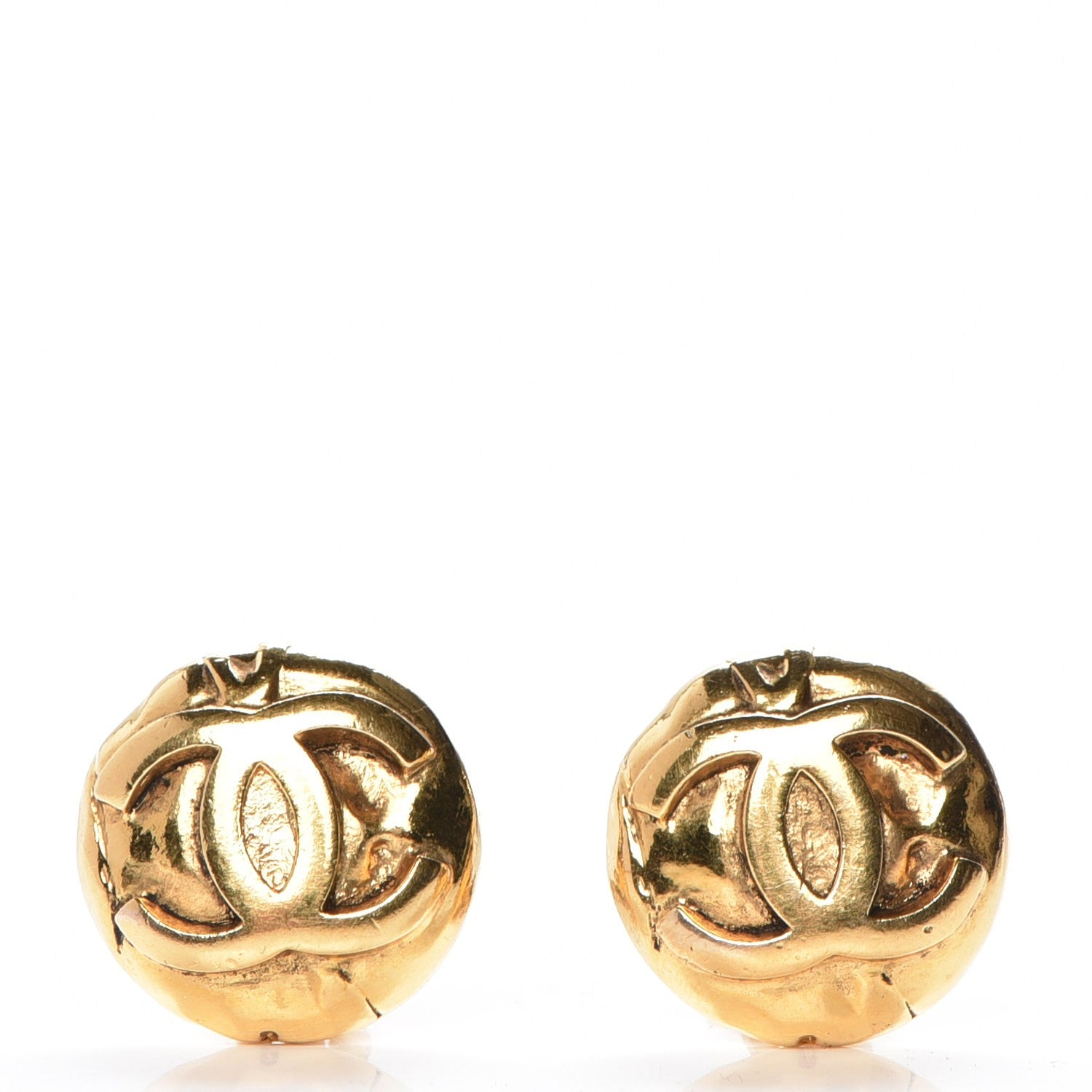 Chanel CC Clip On Earrings Gold 1 of 4