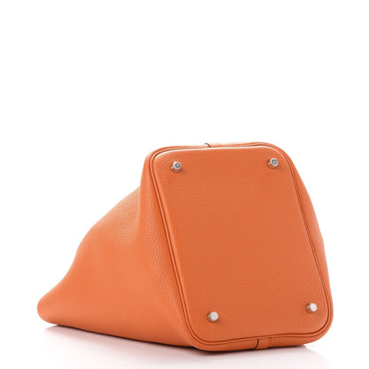Hermes Taurillon Clemence Picotin Lock 22 MM Orange 4 of 8