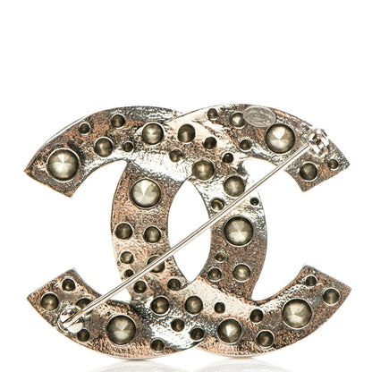 Chanel Crystal Large CC Brooch Silver 3 of 4